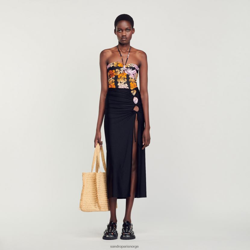 kvinner Sandro Paris svart sarong skjørt klær 6FN4LH261