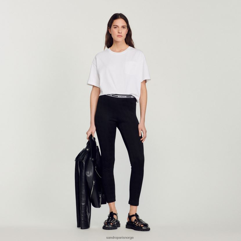 kvinner Sandro Paris hvit beskåret løs t-skjorte klær 6FN4LH423
