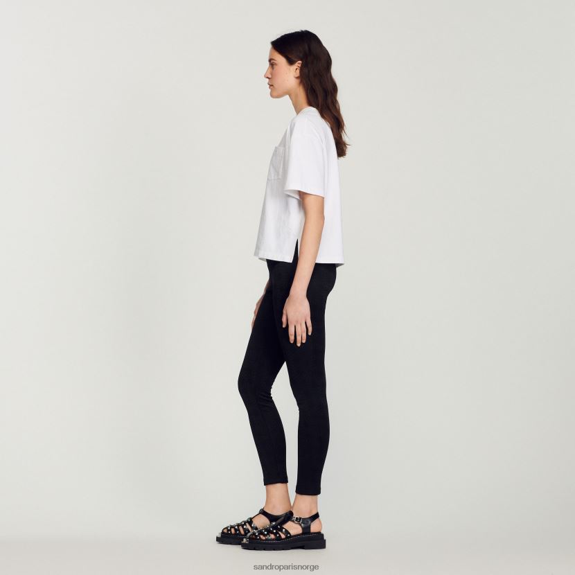 kvinner Sandro Paris hvit beskåret løs t-skjorte klær 6FN4LH423