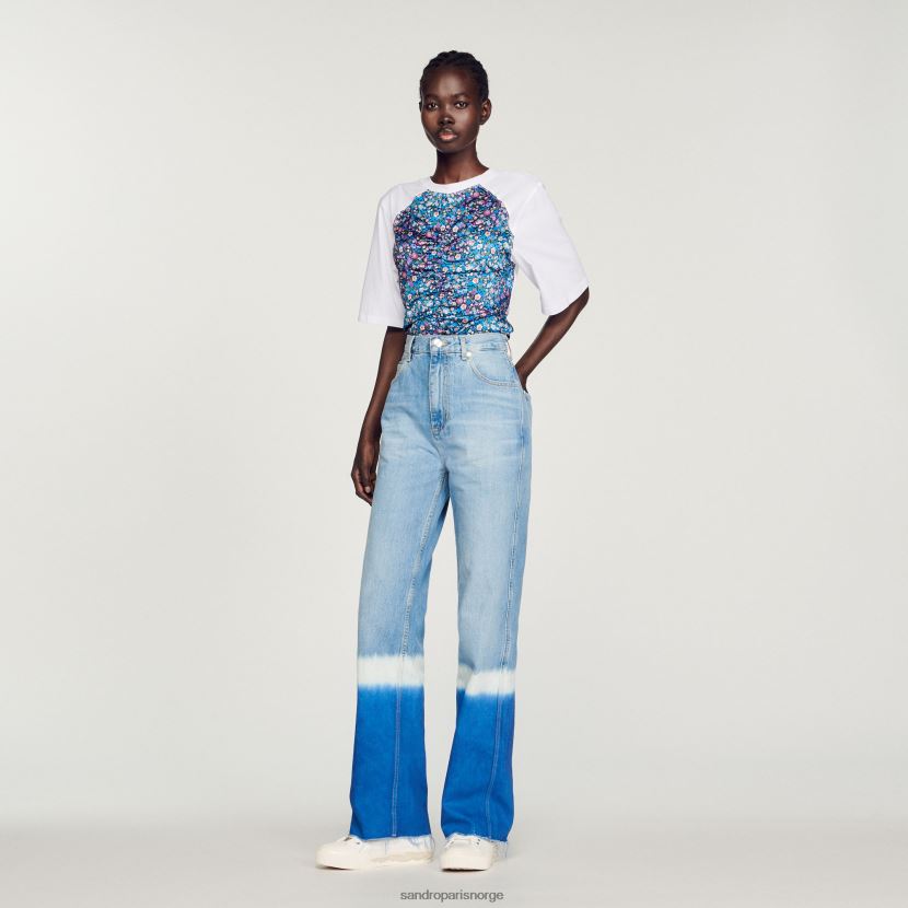 kvinner Sandro Paris hvit foulard t-skjorte med åpen rygg klær 6FN4LH279