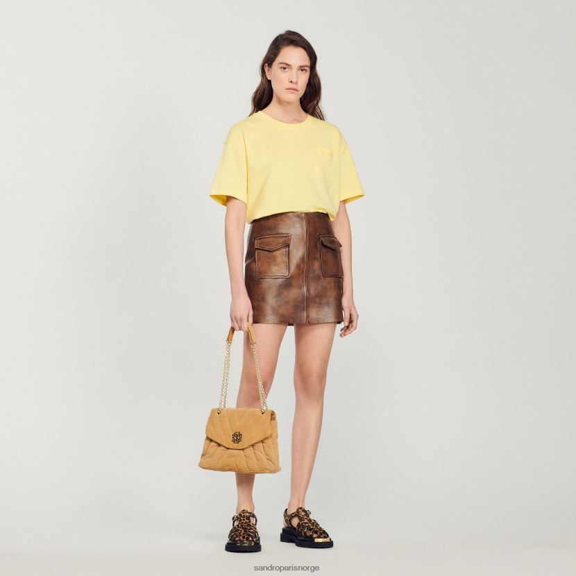 kvinner Sandro Paris én farge beskåret løs t-skjorte klær 6FN4LH297