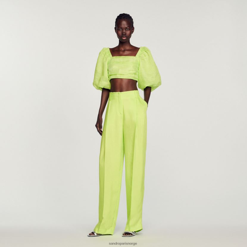 kvinner Sandro Paris anis samlet crop top klær 6FN4LH430