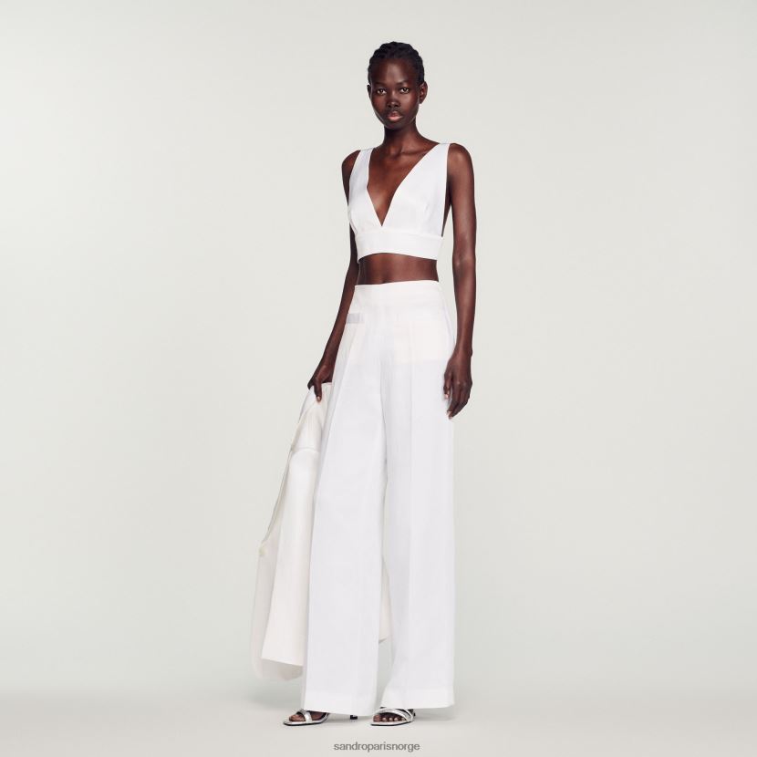 kvinner Sandro Paris hvit bralette topp klær 6FN4LH94