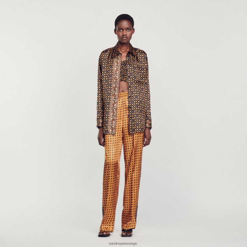 kvinner Sandro Paris svart skjorte med trykk klær 6FN4LH71