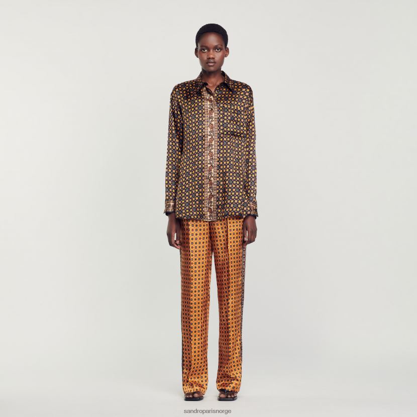 kvinner Sandro Paris svart skjorte med trykk klær 6FN4LH71