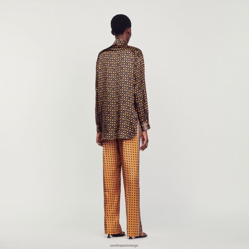 kvinner Sandro Paris svart skjorte med trykk klær 6FN4LH71