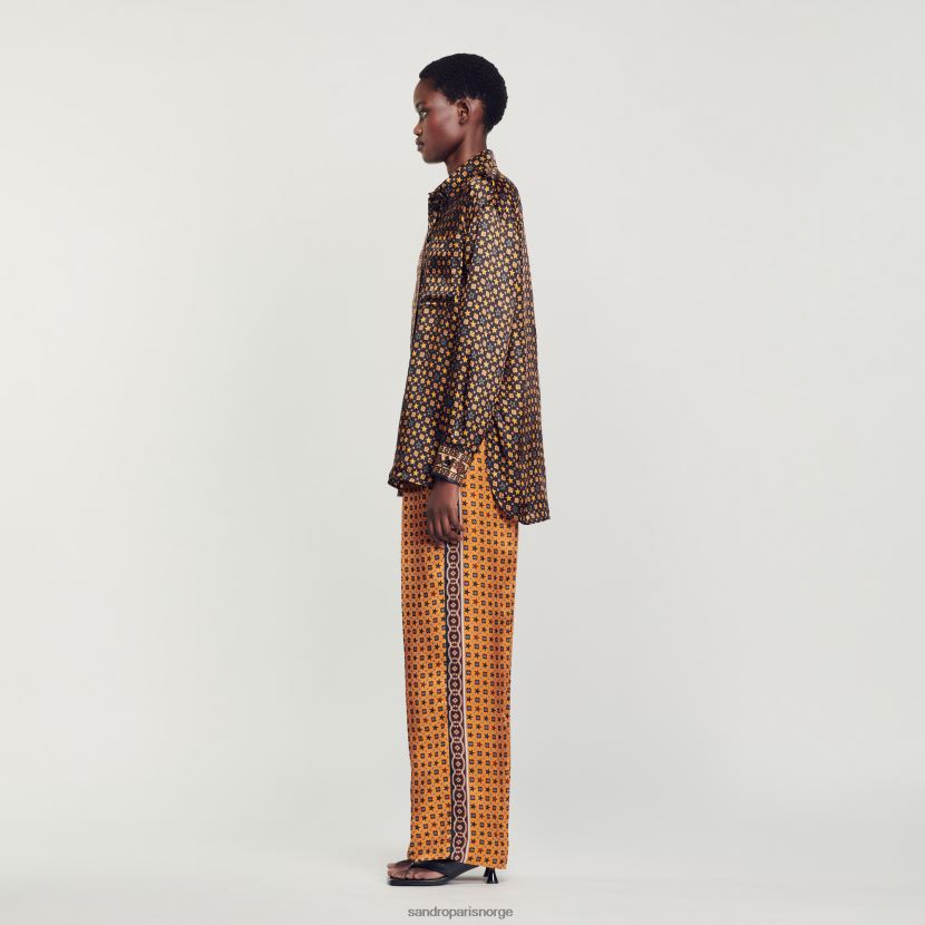 kvinner Sandro Paris svart skjorte med trykk klær 6FN4LH71