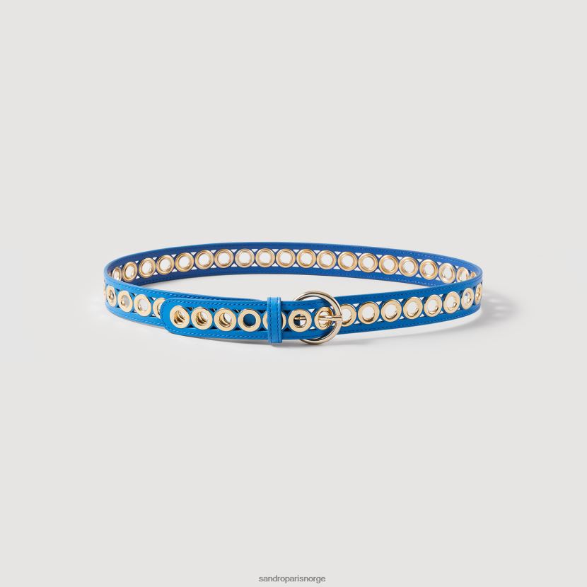 kvinner Sandro Paris blå lærbelte tilbehør 6FN4LH513