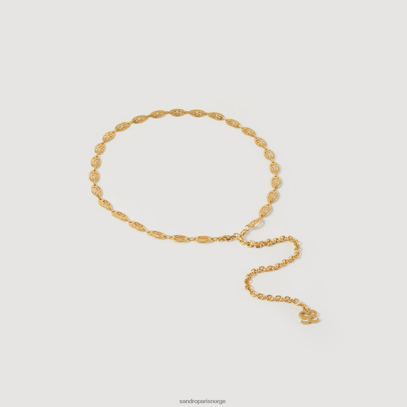 kvinner Sandro Paris messing gull belte med juveler tilbehør 6FN4LH530