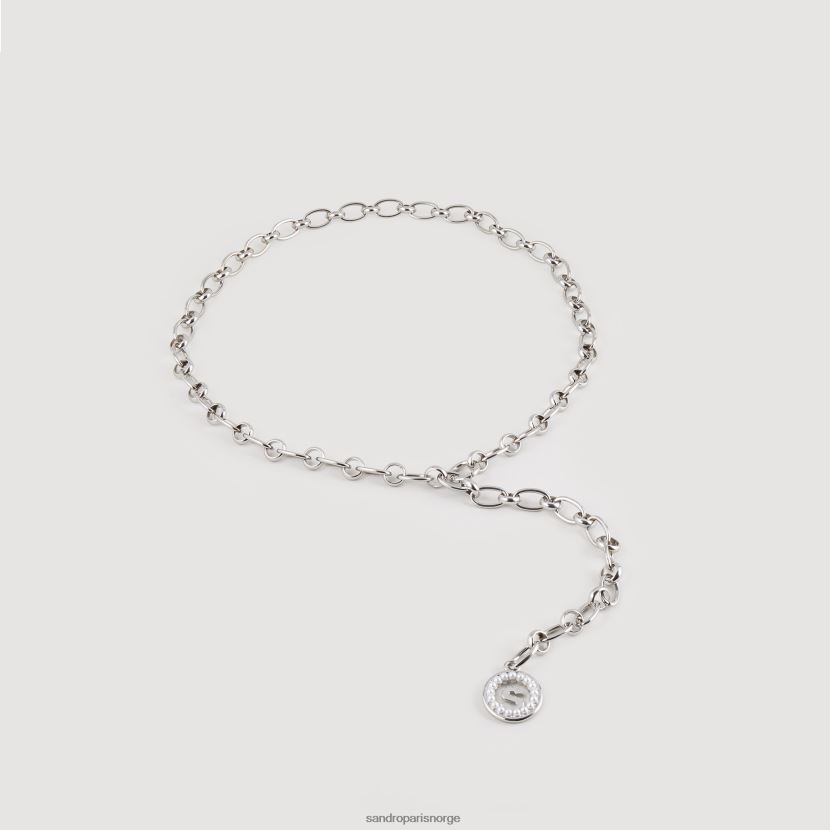 kvinner Sandro Paris sølv kjettingbelte tilbehør 6FN4LH560