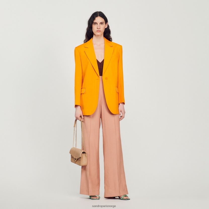 kvinner Sandro Paris beige liten yza-veske i preget skinn tilbehør 6FN4LH532