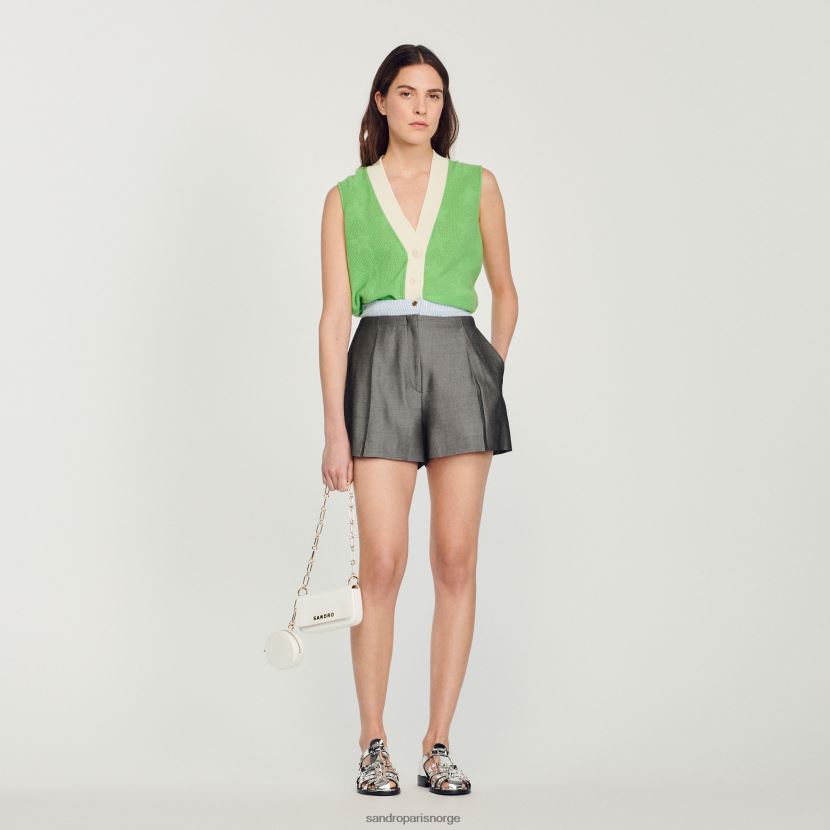 kvinner Sandro Paris off white totemo bag med kjedestropp tilbehør 6FN4LH568