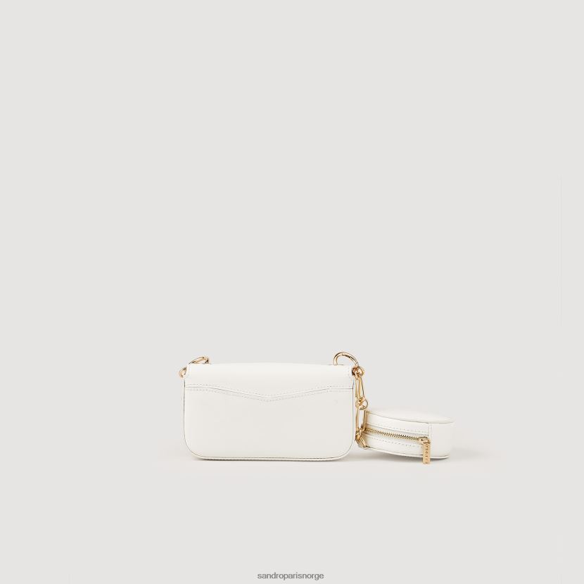 kvinner Sandro Paris off white totemo bag med kjedestropp tilbehør 6FN4LH568