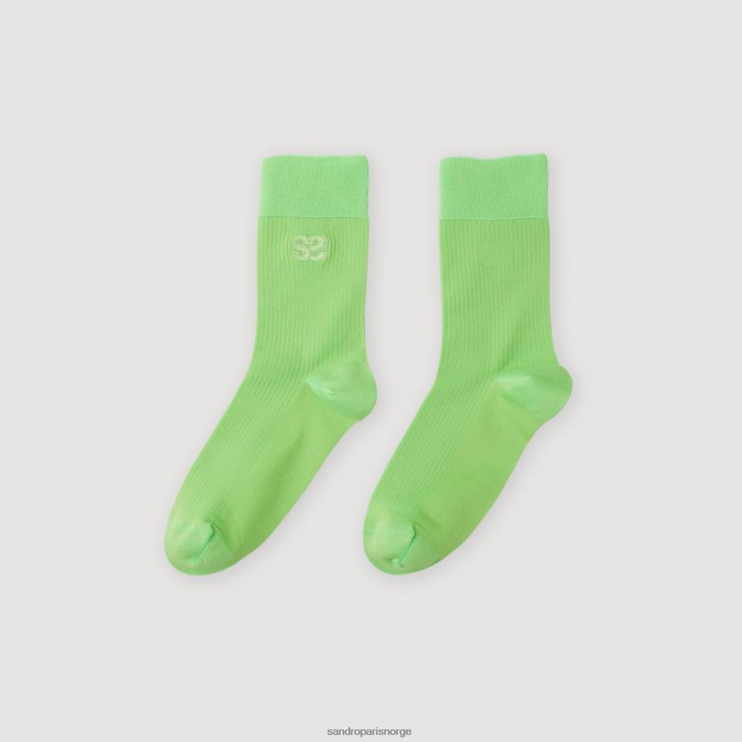 kvinner Sandro Paris grønn doble sokker tilbehør 6FN4LH500