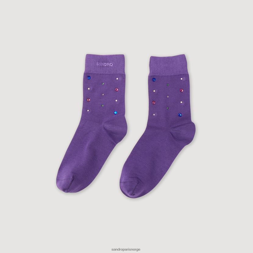 kvinner Sandro Paris lilla rhinestone sokker tilbehør 6FN4LH542