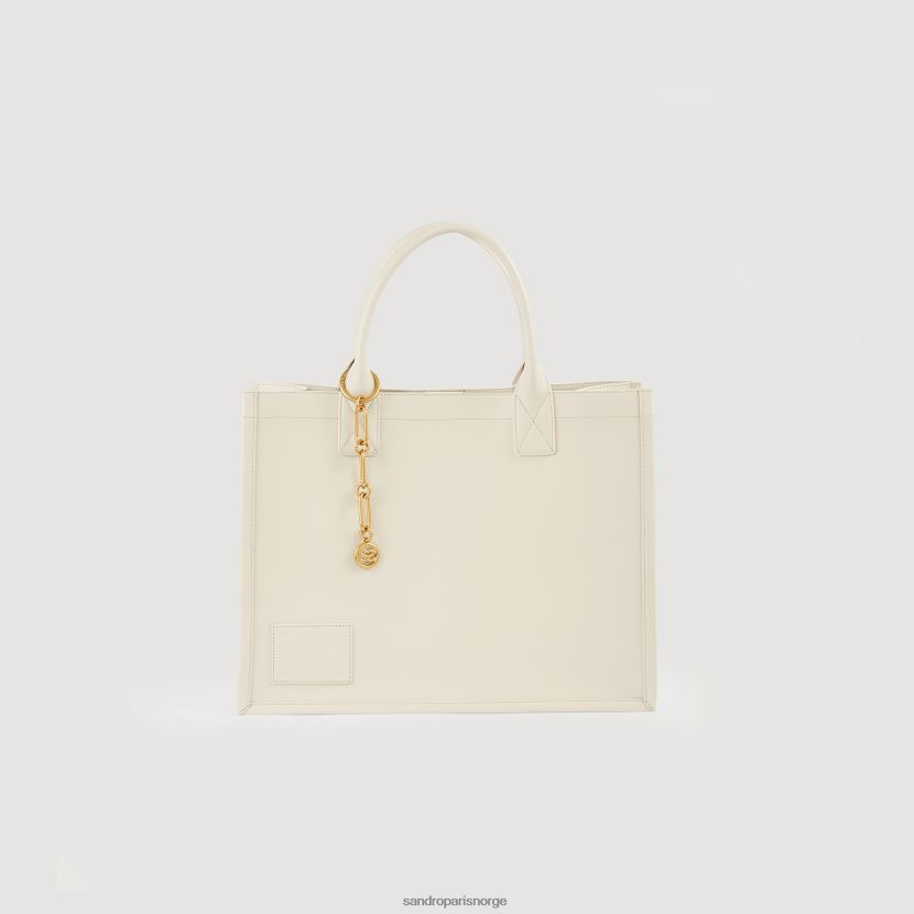 kvinner Sandro Paris én farge veske i skinn med kjedesmykker tilbehør 6FN4LH545