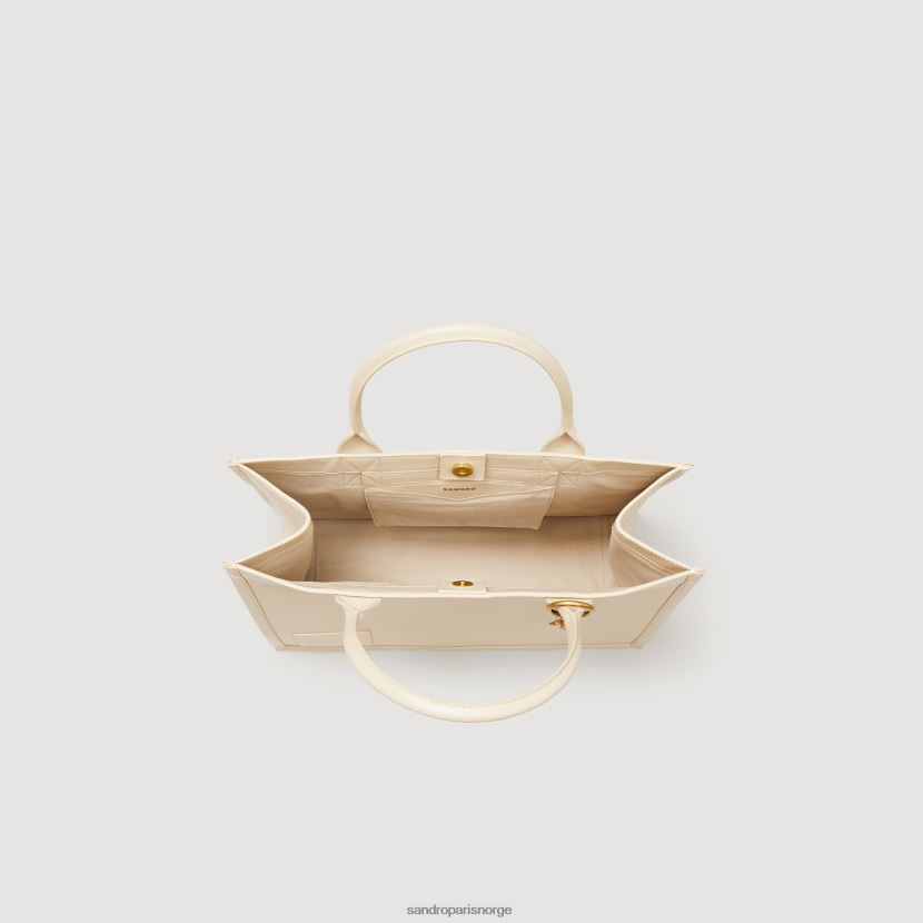 kvinner Sandro Paris én farge veske i skinn med kjedesmykker tilbehør 6FN4LH545