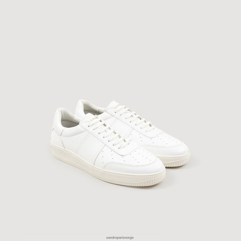 menn Sandro Paris hvit lave joggesko fottøy 6FN4LH834
