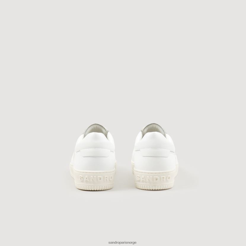 menn Sandro Paris hvit lavtopp skinn joggesko fottøy 6FN4LH842