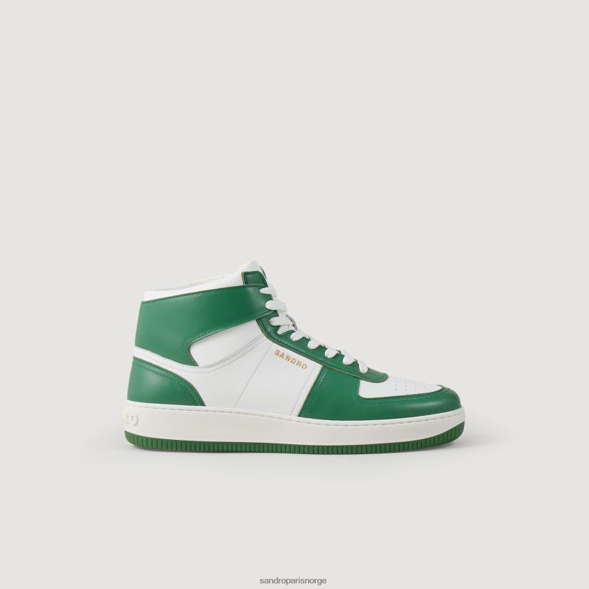 menn Sandro Paris én farge høye sneakers i skinn fottøy 6FN4LH853