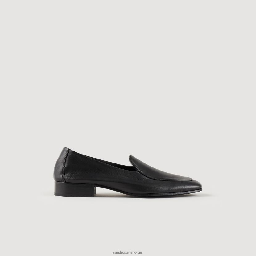 menn Sandro Paris svart loafers i skinn fottøy 6FN4LH855