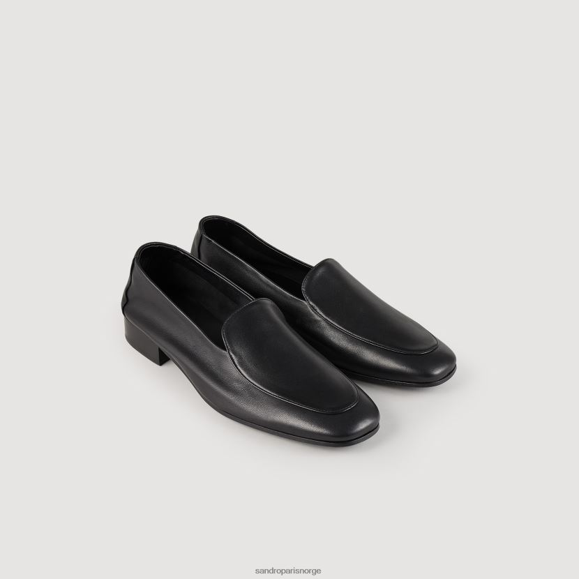 menn Sandro Paris svart loafers i skinn fottøy 6FN4LH855
