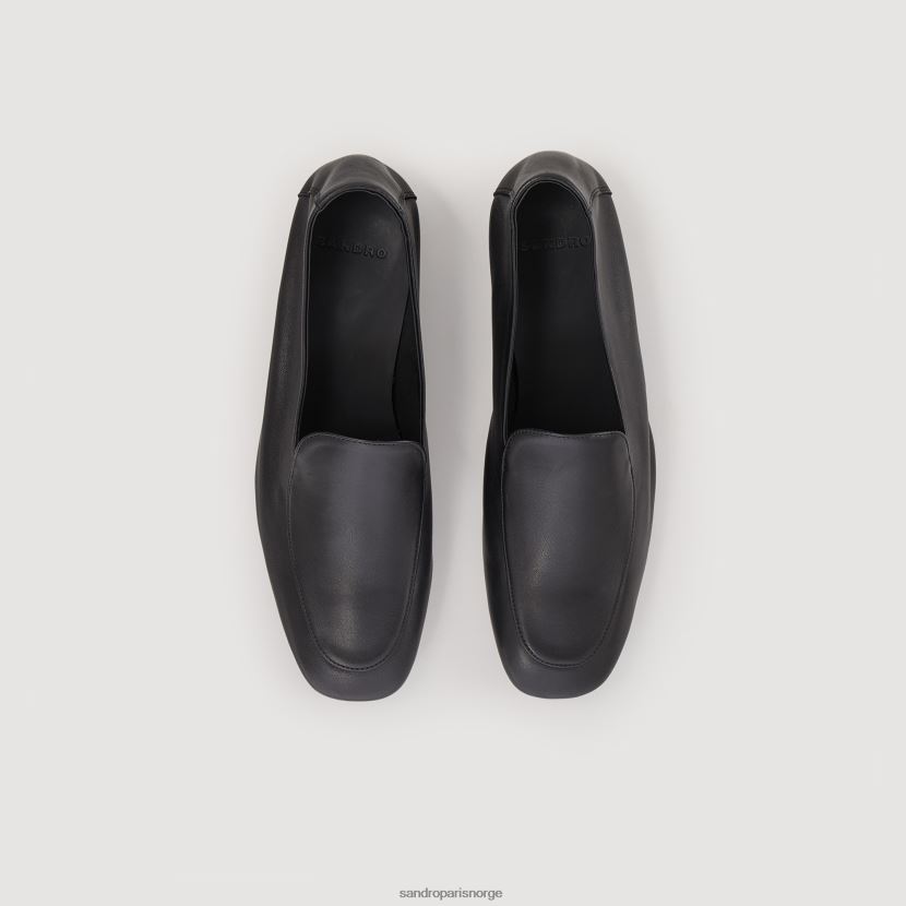 menn Sandro Paris svart loafers i skinn fottøy 6FN4LH855