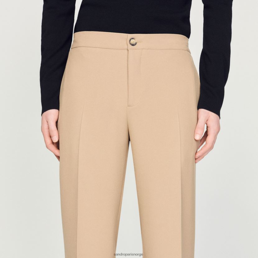 menn Sandro Paris beige jersey bukser klær 6FN4LH825