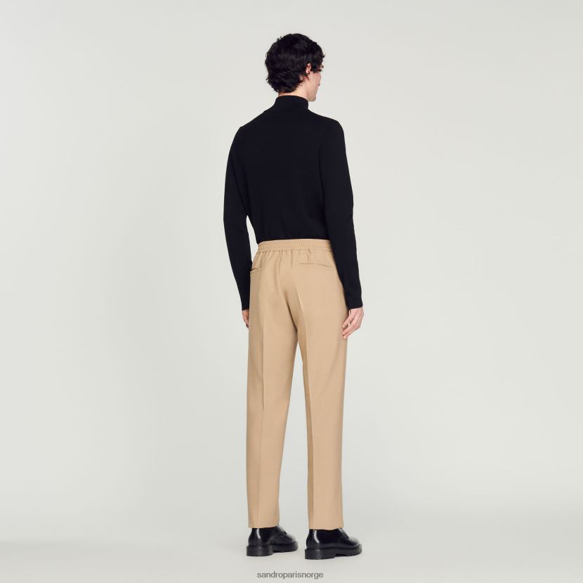 menn Sandro Paris beige jersey bukser klær 6FN4LH825