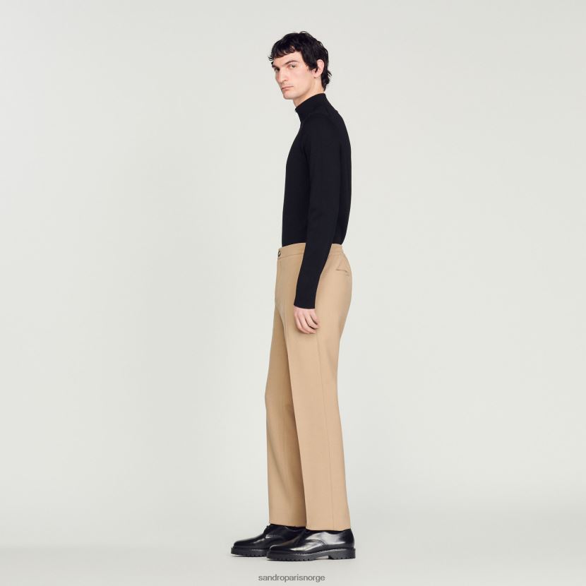 menn Sandro Paris beige jersey bukser klær 6FN4LH825