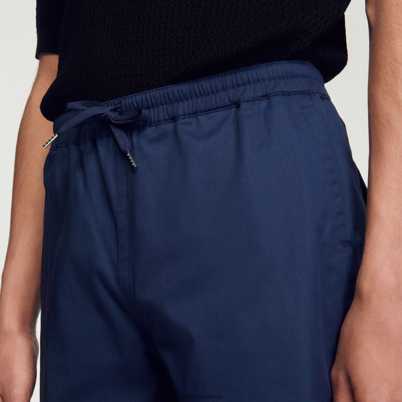 menn Sandro Paris blå bomullsshorts klær 6FN4LH772