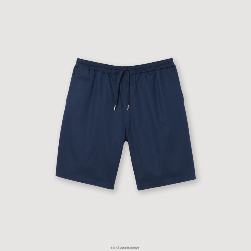 menn Sandro Paris blå bomullsshorts klær 6FN4LH772