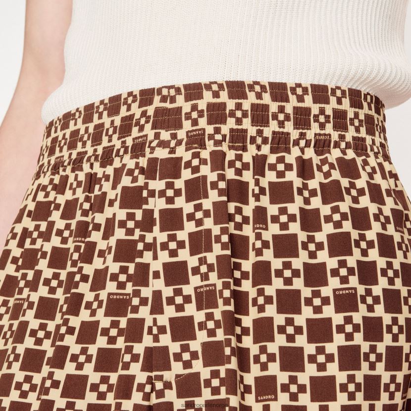 menn Sandro Paris brun shorts med firkantet kryss klær 6FN4LH755