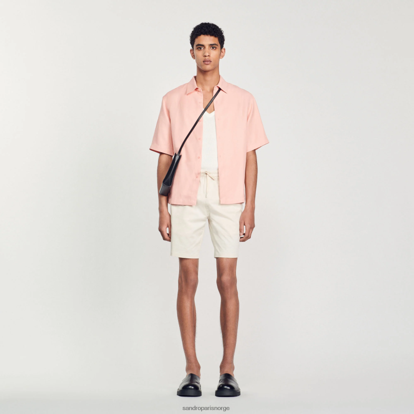 menn Sandro Paris ecru bomullsshorts klær 6FN4LH774