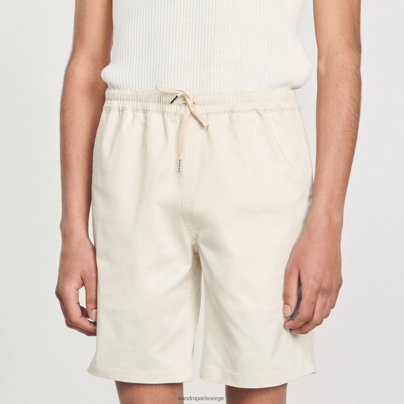 menn Sandro Paris ecru bomullsshorts klær 6FN4LH774