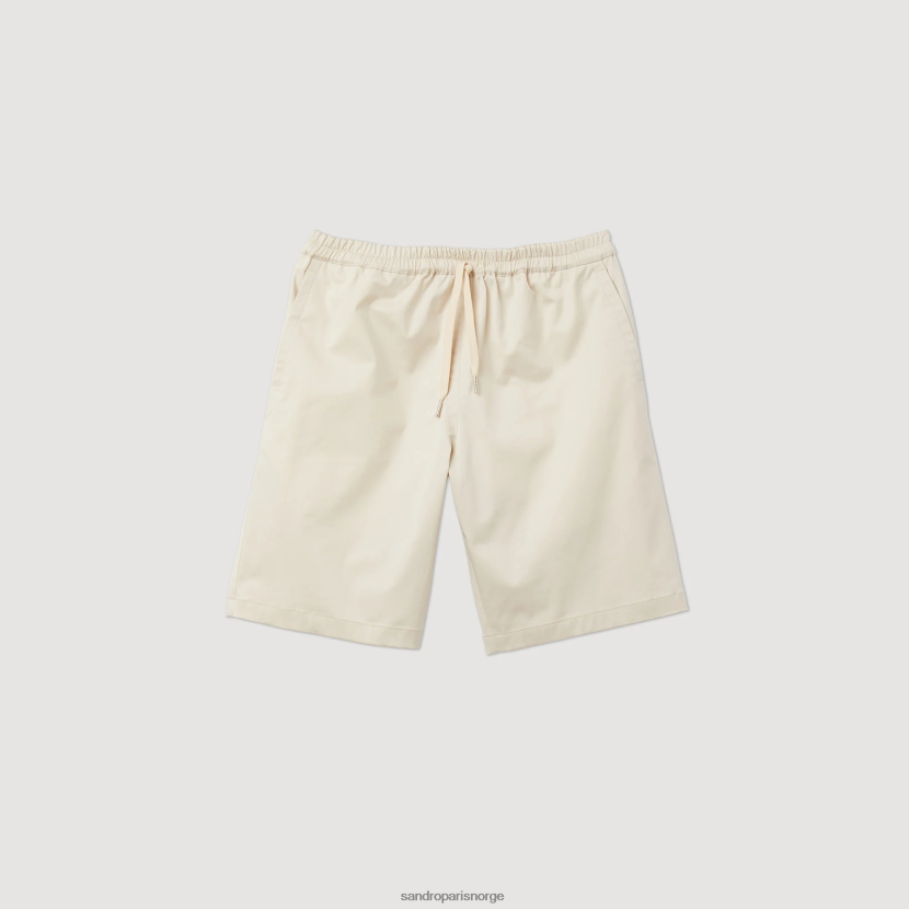 menn Sandro Paris ecru bomullsshorts klær 6FN4LH774