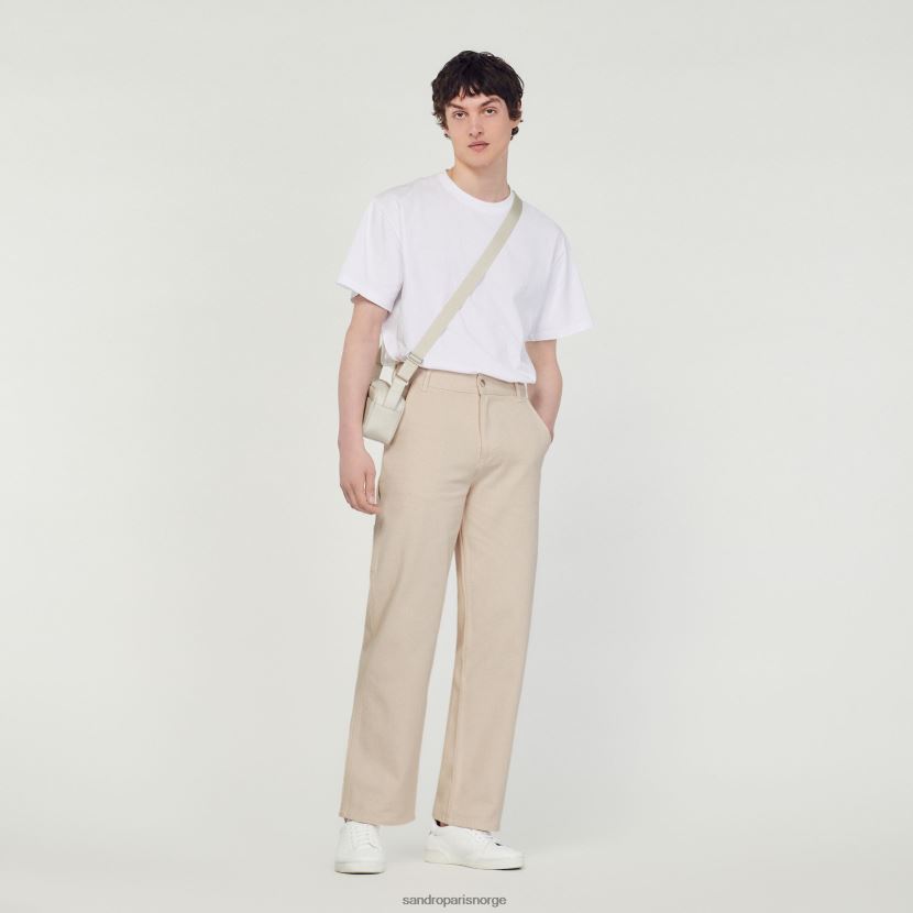 menn Sandro Paris ecru snekkerbukser klær 6FN4LH760