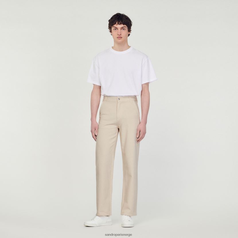 menn Sandro Paris ecru snekkerbukser klær 6FN4LH760