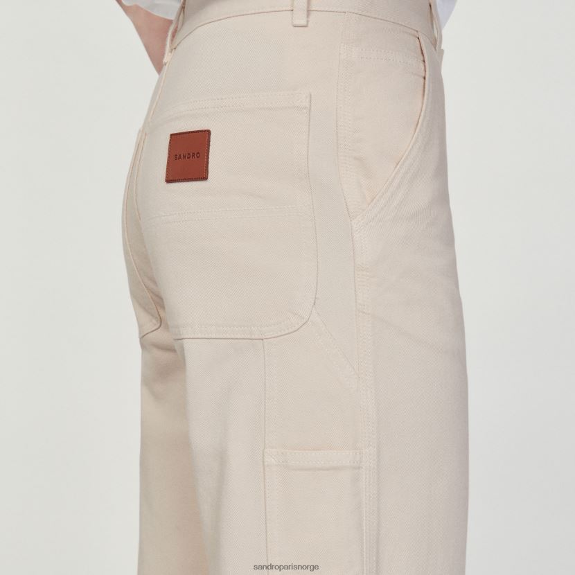 menn Sandro Paris ecru snekkerbukser klær 6FN4LH760