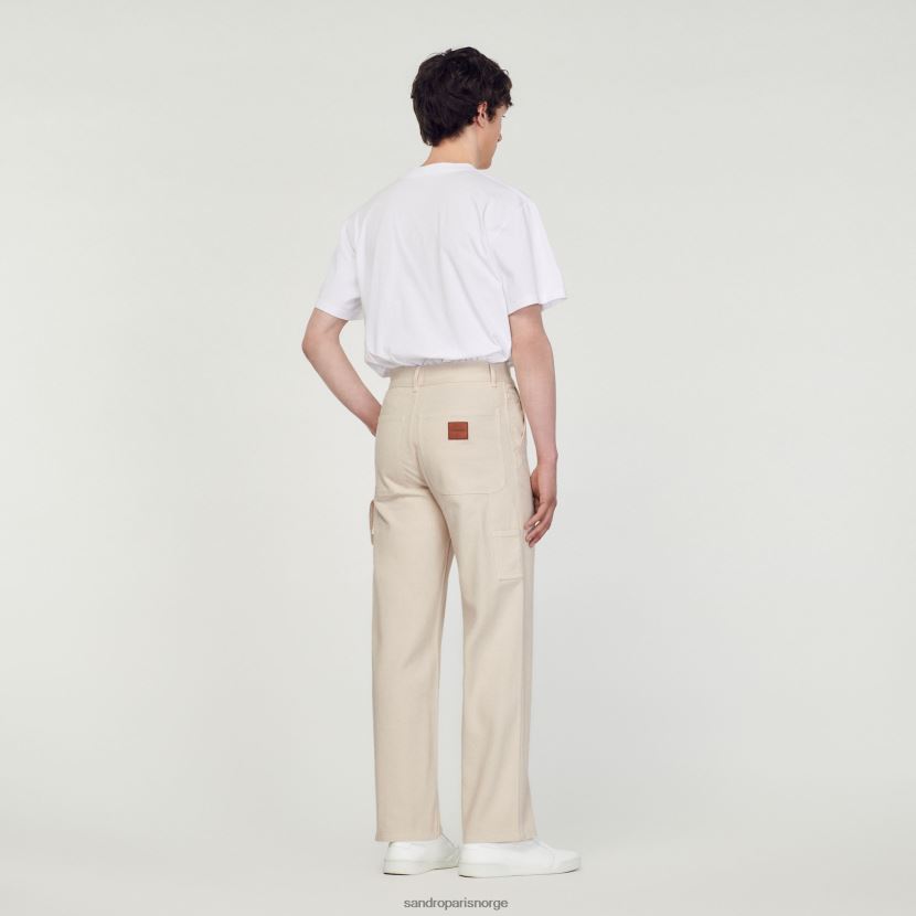 menn Sandro Paris ecru snekkerbukser klær 6FN4LH760