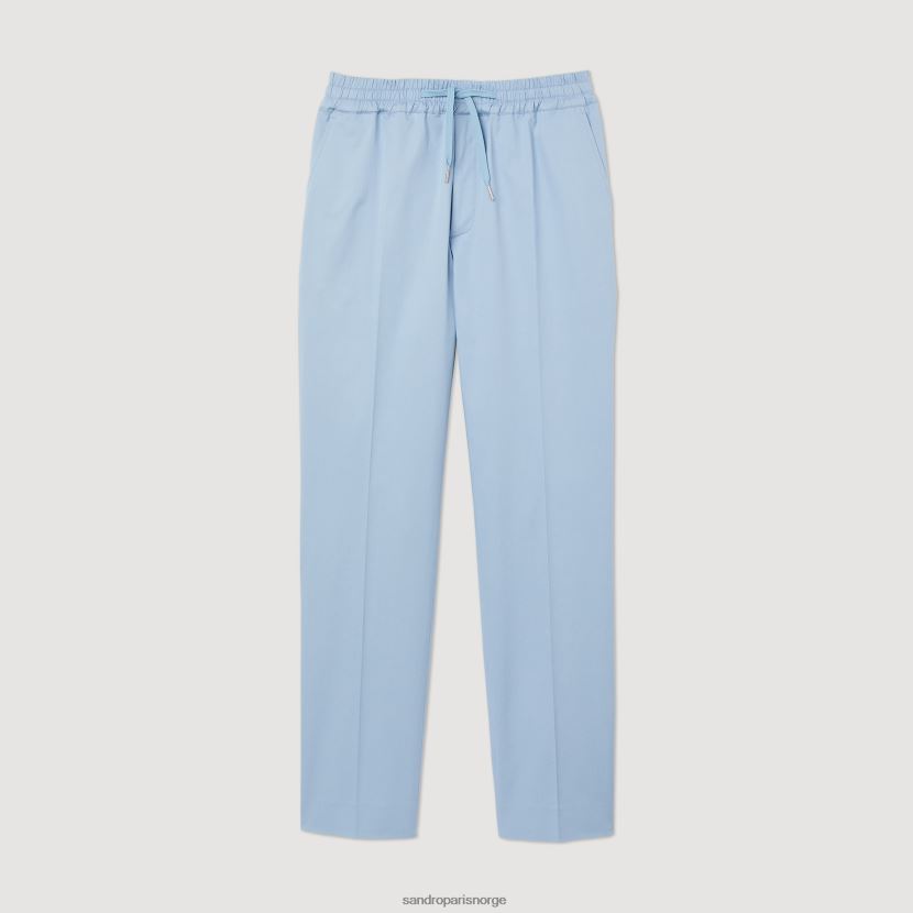 menn Sandro Paris lyse blå elastiske bukser med rett ben klær 6FN4LH796
