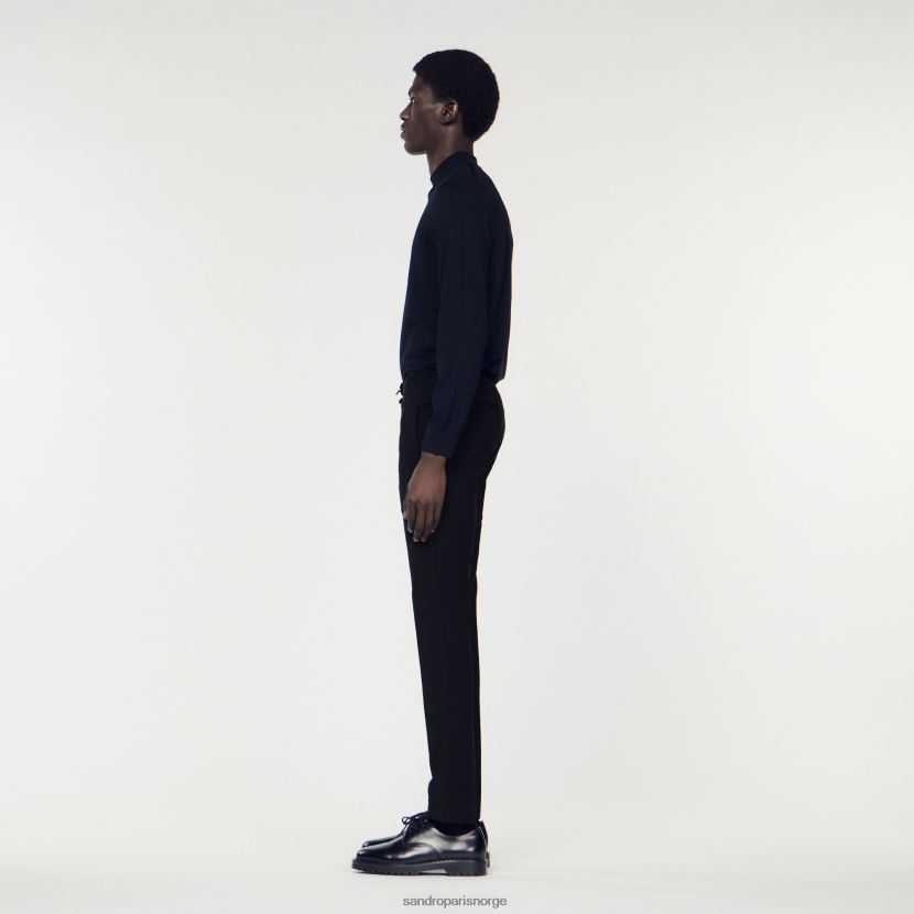 menn Sandro Paris marineblå bukser med elastisk midje klær 6FN4LH657