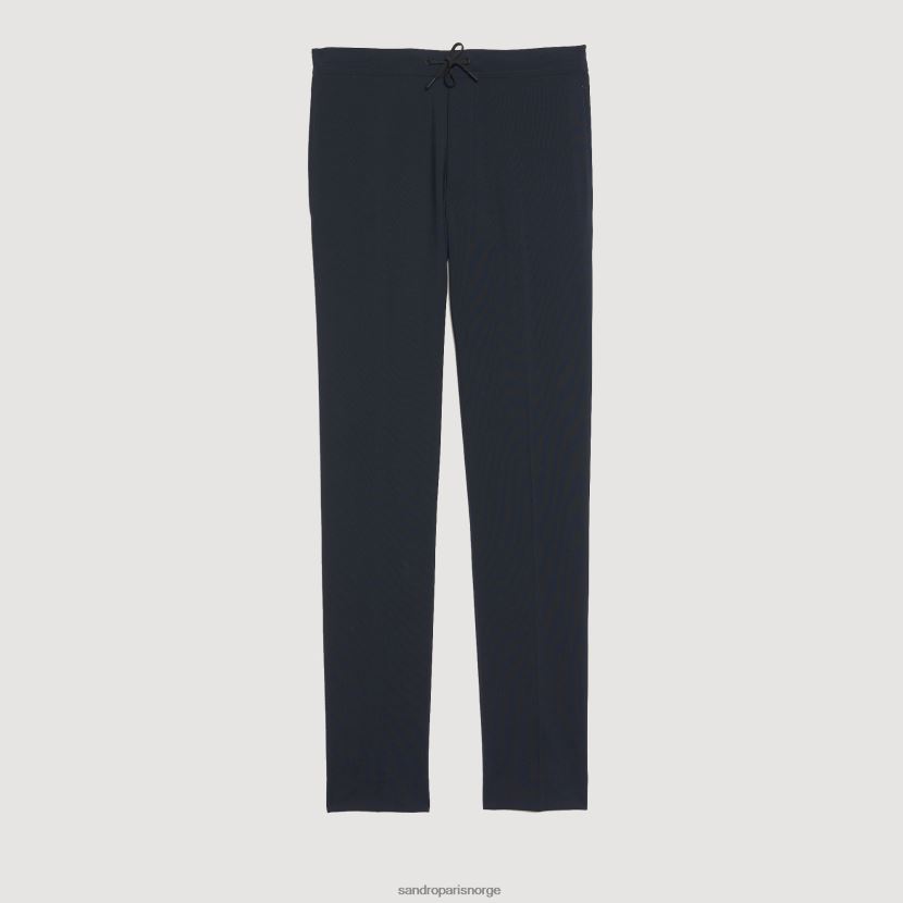 menn Sandro Paris marineblå bukser med elastisk midje klær 6FN4LH657