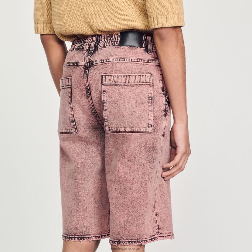 menn Sandro Paris rosa baggy denimshorts klær 6FN4LH752