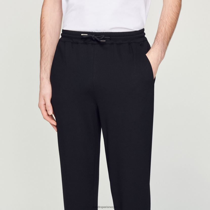 menn Sandro Paris svart jersey joggebukser klær 6FN4LH646
