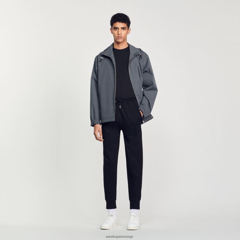 menn Sandro Paris svart strikkede joggebukser klær 6FN4LH634