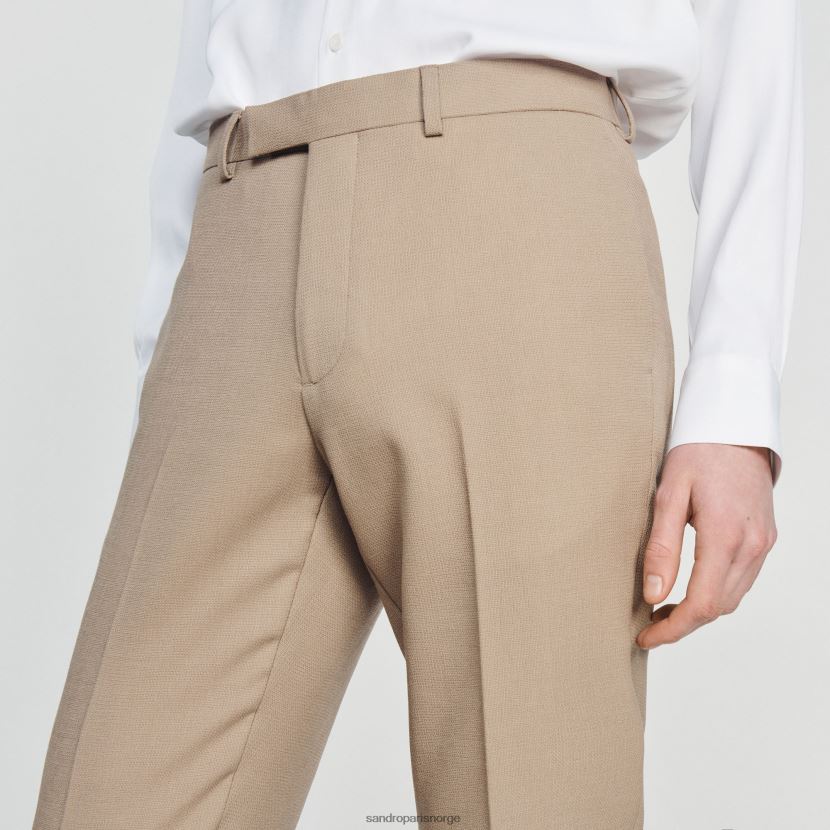 menn Sandro Paris beige ulldressbukser klær 6FN4LH590