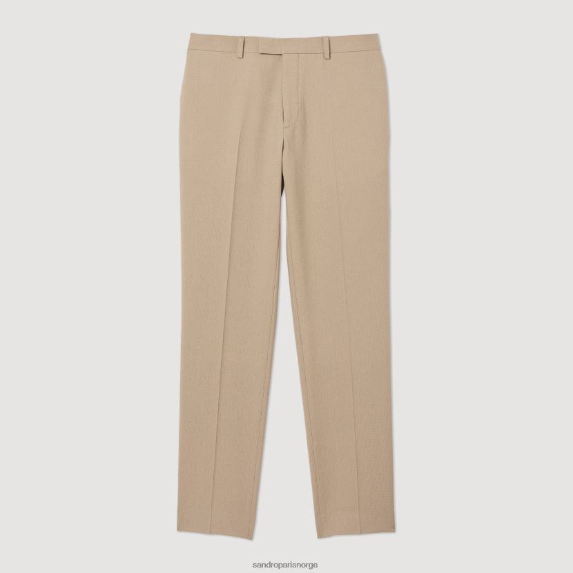 menn Sandro Paris beige ulldressbukser klær 6FN4LH590
