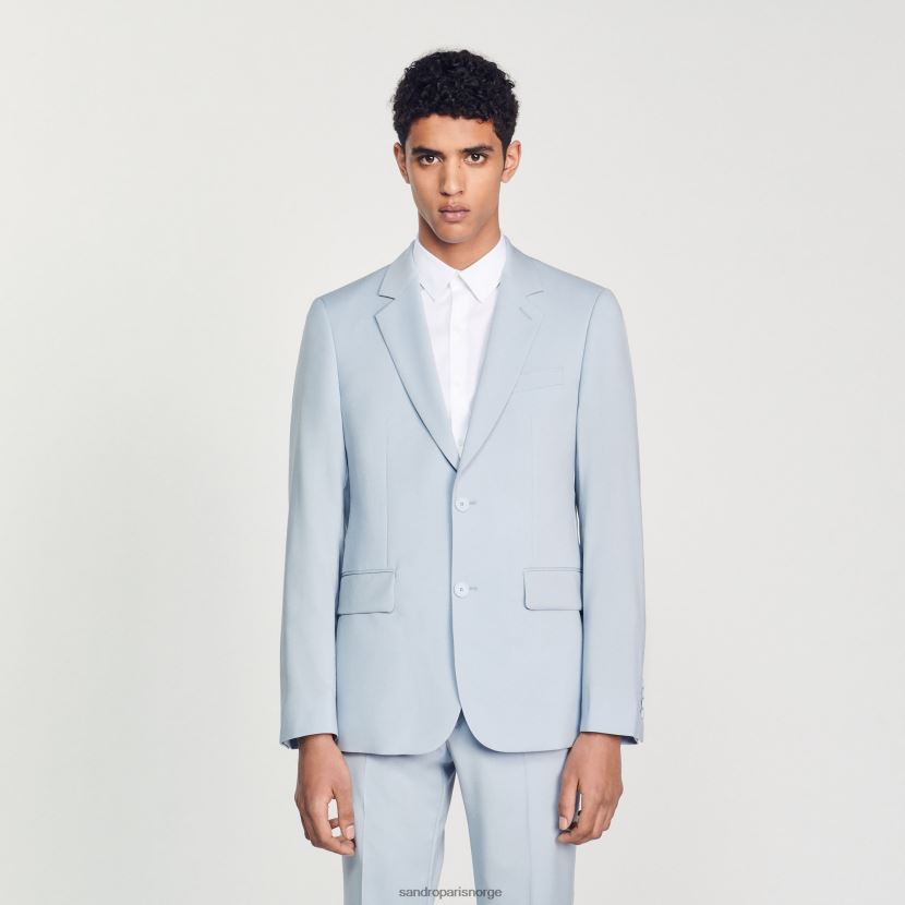 menn Sandro Paris lyse blå jomfru dressjakke i ull klær 6FN4LH795