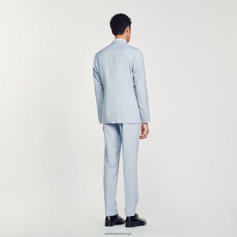 menn Sandro Paris lyse blå jomfru dressjakke i ull klær 6FN4LH795